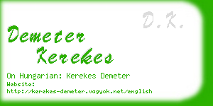 demeter kerekes business card
